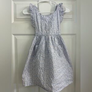 Floral Blue Kids Casual Dress